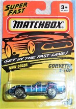 1994 Matchbox Super Fast Corvette T-Top Collector #58 Mint On Card - $4.00