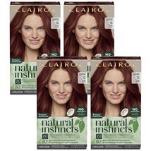 4-Pack New Clairol Natural Instincts Semi-Permanent Hair Color, 6RR Light Red - £33.92 GBP