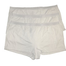 Comfort Choice Women&#39;s 3 Pair White Cotton Boyshort Panties Plus Size 32... - £15.66 GBP