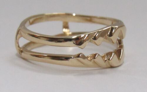 14K Yellow Gold Enhancer Sawtooth or Jaws Style Band Ladie's Sz 8.75 Ring 4 g Item image 5
