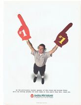1996 American West Airlines Print Ad Airplane Aviation Rose bowl 8.5" x 11" - $19.75