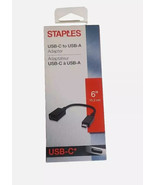 Staples 6&quot; USB-C to USB 3.0 Adapter - High-Speed Data Transfer, Black - €9,26 EUR