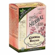 Mate Factor Organic Functional Herbal Tea Blends Ginkgo Recall with Turmeric ... - £8.02 GBP