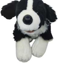 Build A Bear Workshop BABW Border Collie Puppy Dog Black and White Retired 15&quot; - £11.86 GBP