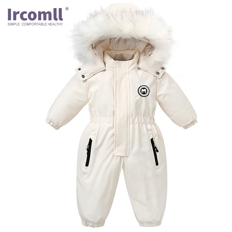 Ircomll -30 degrees Russia Infant Kids Clothes Waterproof Girls Boys Overalls Sk - £96.00 GBP
