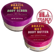 Kit Trader Joe’s Brazil Nut Body Butter &amp; Body Scrub  New Summer 2024 !! - £19.26 GBP