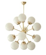 Mid Century 12 light Small Globe Brass Decor Sputnik chandelier light Fi... - £1,100.02 GBP