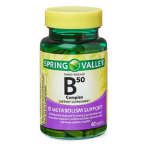 Spring Valley Timed-Release B-50 Complex Metabolism Support, 60 Tablets - £14.59 GBP
