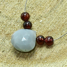 Moonstone Faceted Heart Garnet Beads Briolette Natural Loose Gemstone Jewelry - £2.35 GBP