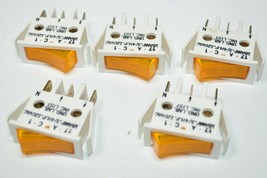 Lot of 5 NEW OAK 17-AC-1 Amber Illuminated Rocker Switch ON/OFF 16A 3/4H... - £11.66 GBP