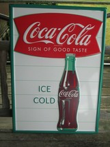 Coca-Cola 24 Gauge Steel Vertical Sign Arciform and Contour Bottle - BRA... - £50.55 GBP