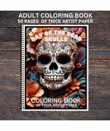 Day Of The Dead Vol 2- Spiral Bound Adult Coloring Book - Thick Artist P... - $24.00