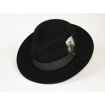 Bruno Capelo Hat Australian Wool Fedora Pinch Front Milan Snap Brim Mi500 Black image 2