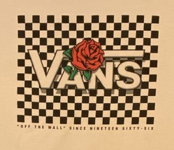 Vans Logo Checkerboard Rose Off The Wall Since 1966  T-shirt Youth Size Large L - £7.49 GBP