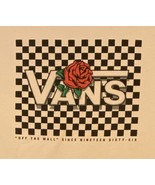 Vans Logo Checkerboard Rose Off The Wall Since 1966  T-shirt Youth Size ... - £7.45 GBP