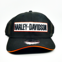 NEW Harley-Davidson Mens Embroidered 39THIRTY Trucker Mesh Back Cap Medi... - $27.64