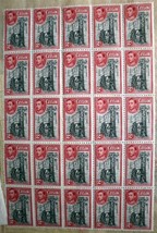 Ceylon 1935 Royalty Stamp 25 x 2 Cent One Sheet Tapping Rubber - £112.58 GBP
