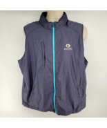 Peter Millar Crown Sport Bandon Dunes Vest XXL Full Zip Tuckaway Hood Blue - $69.25