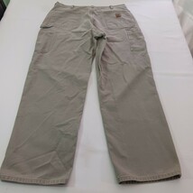 Carhartt B11-DES Dungaree Fit Mens 36×34 Fits 36×31 Carpenter Beige Rugged Jeans image 13