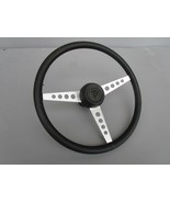 OEM 1970 Jaguar XKE E Type V12 Black Leather Steering Wheel w/ Horn Embl... - £555.29 GBP