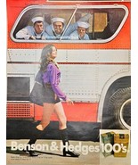 BENSON &amp; HEDGES 100&#39;S Lady-Bus-Sailors-1971 Vintage Print Ad - $9.80