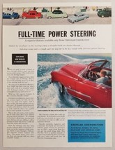 1953 Print Ad Chrysler Full Time Power Steering Red De Soto Convertible - $12.74