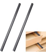 2 Pieces PVC Drawer Hanging File Rails Black File Cabinet Rails for Hanging - $283.84 MXN