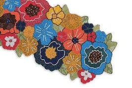 Camino de mesa floral, camino de mesa con cuentas multicolor, decoración... - £53.14 GBP