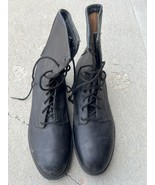 New 1986 USGI Black Leather Steel Toe Combat Boots - Size 8.5W. - $57.71 CAD