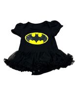 Baby Girls Batman Tutu Dress Black With Yellow Logo 12 Months - $264.15 MXN