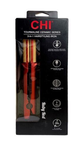 Primary image for CHI Tourmaline ceramic series 3-In-1 Hairstyling Iron 1" Red Curl-Wave-Straight