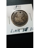 1790 CAROLUS IV LIMA I.J. TWO REALES HOLED BUT IN A VERY COLLECTIBLE CON... - $35.00