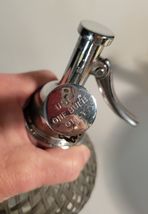Sparkling Club Soda Seltzer Bottle Dispenser Wrapped in Metal Mesh Czechoslavaki image 4