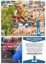 Ken Roczen Signed 8x10 Photo Proof Beckett COA Autographed Motocross Sup... - $108.89