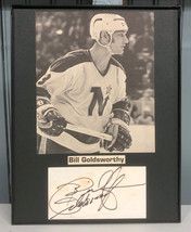 Bill Goldsworthy Minnesota North Stars Autograph Cut Signature 8x10 Photo - $164.17
