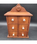 Vintage Farmhouse Wooden Wall Mount Spice Rack or Seed Tabletop Chest Of... - $135.13 CAD