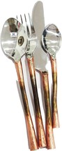 Wood Stem Silver Cutlery Set Stainless Dinnerware Flatware Medieval Utensil - £23.74 GBP