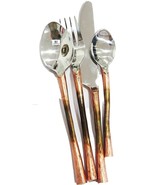 Wood Stem Silver Cutlery Set Stainless Dinnerware Flatware Medieval Utensil - $544.89 MXN