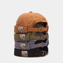 Vintage Brimless Beanie Docker Cap,Rolled Cuff Retro Docker Caps,Harbour... - $17.99