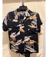 Tommy Bahama 100% Silk Hawaiian Shirt Button Up Short Sleeve With Long C... - £22.78 GBP