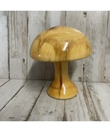 Vintage Carved Wood Golden Mushroom Sculpture Figurine 5.25&quot; Luke Duncan - $754.90 MXN