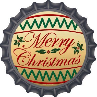 Merry Christmas Novelty Metal Bottle Cap 12 Inch sign