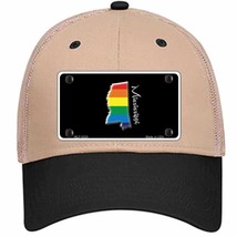 Mississippi Rainbow Novelty Khaki Mesh License Plate Hat - £21.81 GBP