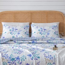 April Morning Collection 3 Piece Quilt Set with Shams - £39.91 GBP