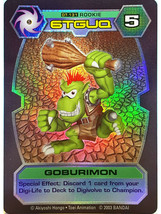 Bandai Digimon D-Tector Series 4 Holographic Trading Card Game Goburimon - $34.99
