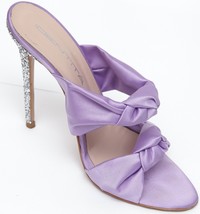 IDENTITA Sandal Slide Mule Lavender Satin JODIE Leather Glitter Heel 120... - £209.33 GBP