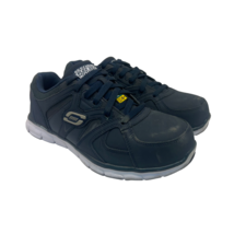 Skechers Work Men&#39;s Synergy Ekron Alloy Toe Work Shoes 77A77068 Navy Size 8M - £53.98 GBP