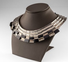 Gorgeous Sterling Silver 970 Onyx Bracelet and Necklace Set By Monteros Mexico - £1,644.93 GBP