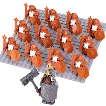 LOTR Erebor Mountain Dwarves Heavy Copper Army 13 Custom Minifigure Set A - £15.05 GBP