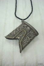 ancient antique collectible old silver pendant rajasthan india - £139.44 GBP
